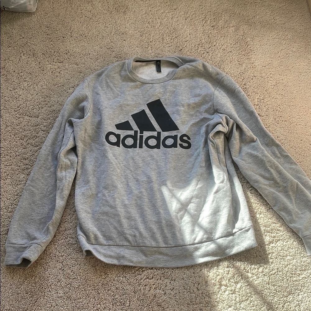 Adidas Gray Crewneck Sweater
